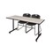 Kobe Rectangle Mobile table, 72" W, 72" H, Laminate Top, Maple MKTRCT7224PL44BK - alternate 1